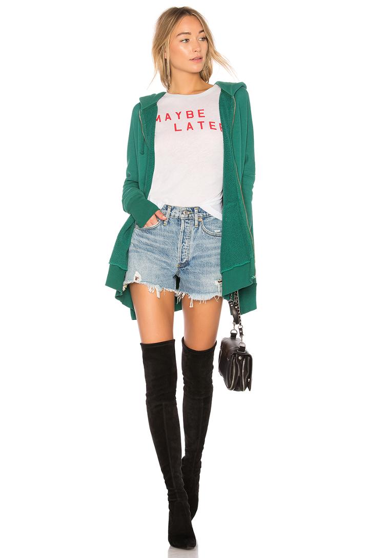 Solid Zipper Hoodie