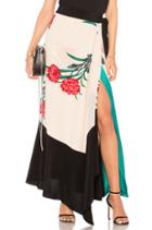 Draped Wrap Midi Skirt