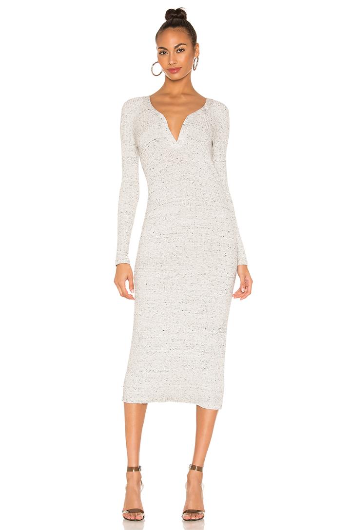 Button Henley Midi Dress