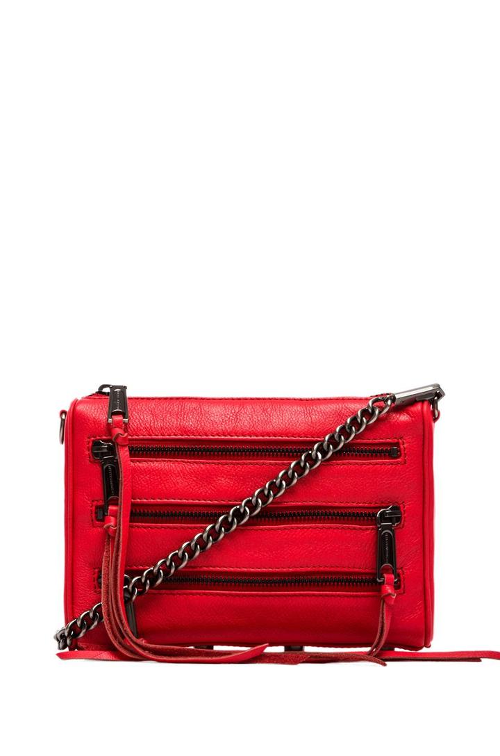 Rebecca Minkoff Mini 5 Zip In Red