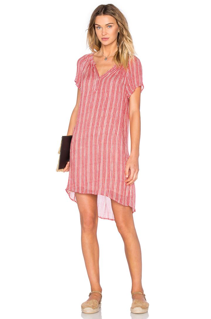 Lacey Sheer Printed Gauze Shift Dress