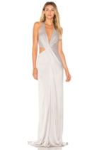 Deep V Neck Draped Gown