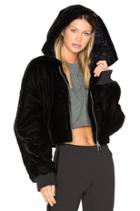Velvet Crop Bomber Jacket