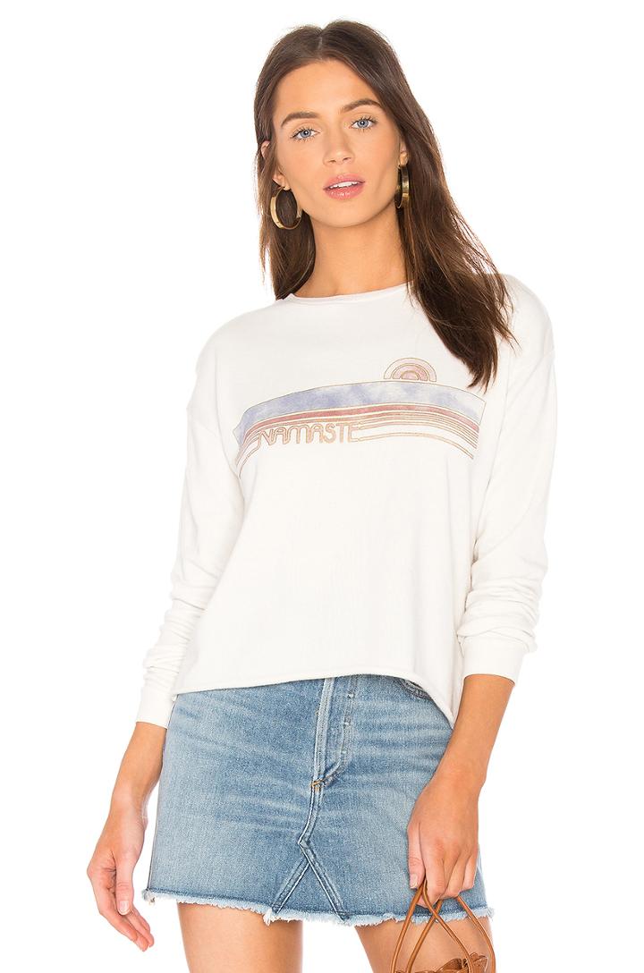 Namaste Banner Crop Sweatshirt