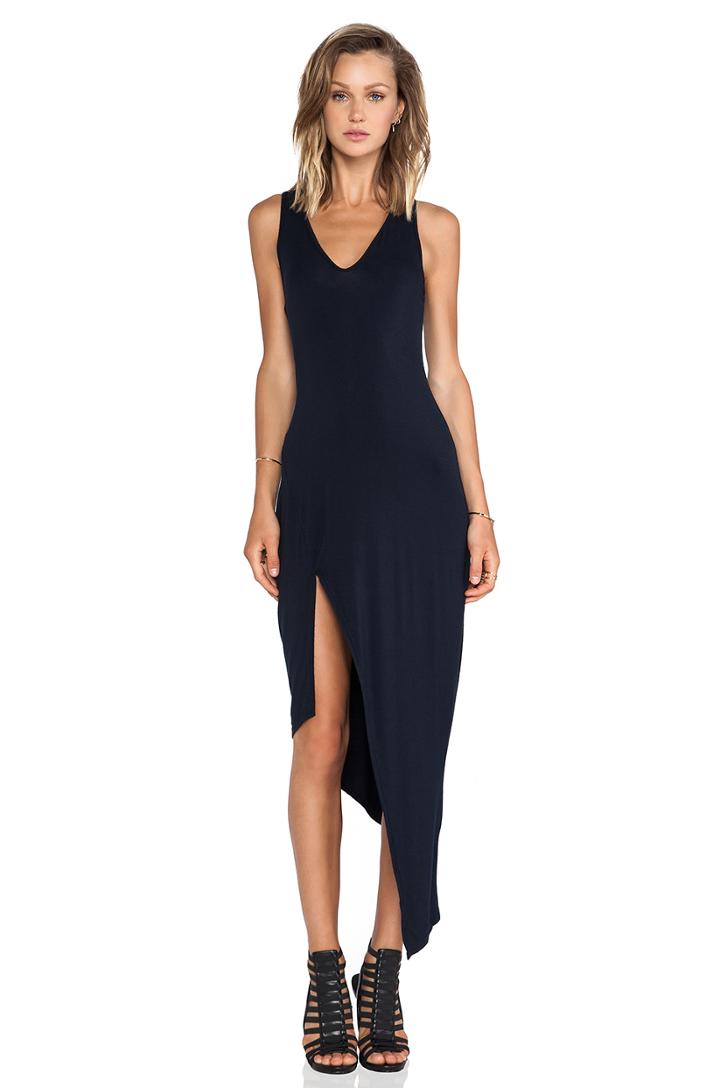 Asymmetrical Racerback Maxi Dress