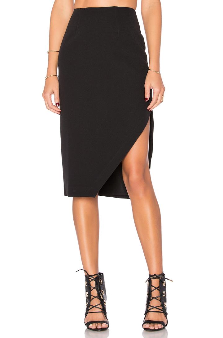 Slit Midi Skirt