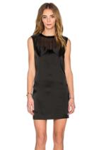 Sheer Panel Mini Dress
