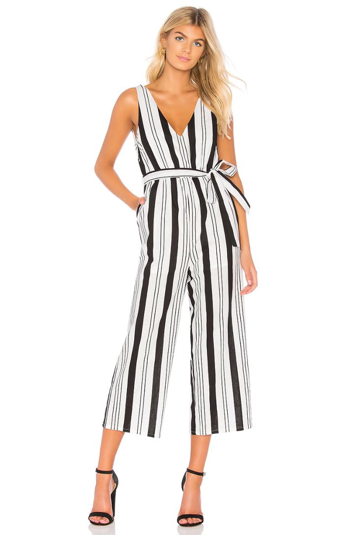 Stripe Linen Jumpsuit