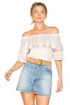 Suede Ruffle Top