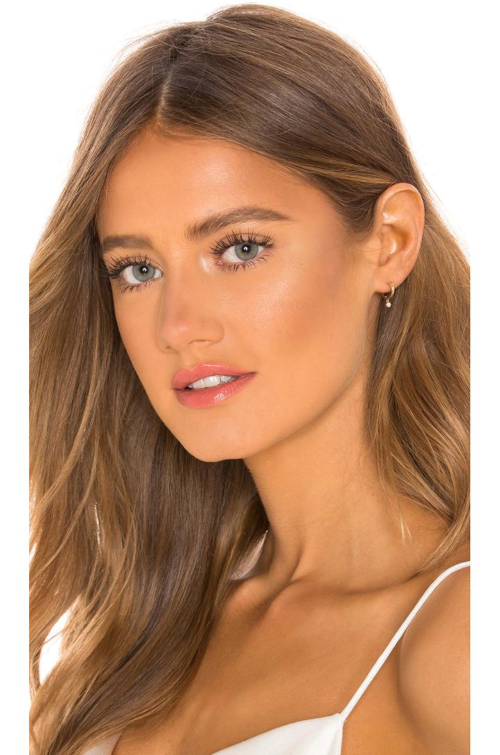 Mini Huggie Earring With Diamond Bezel Drop Earrings