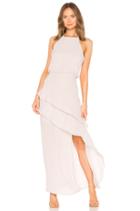 Halter Wrap Ruffle Maxi Dress