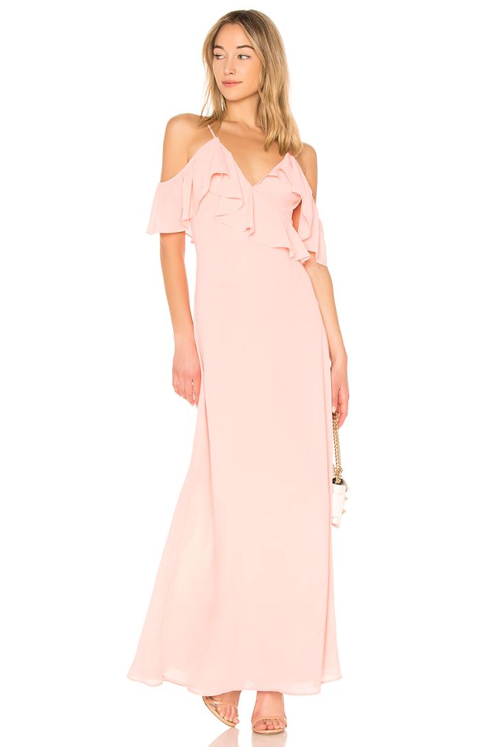 Ruffle Neckline Maxi