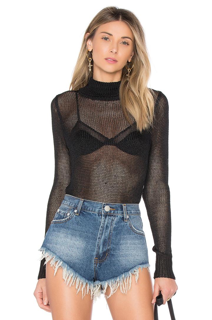 Hannah Open Knit Crop Sweater