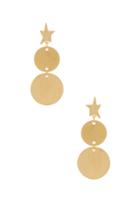 Star Girl Medallion Double Drop Earrings