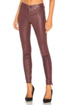 Mid Rise Skinny Leather Pant