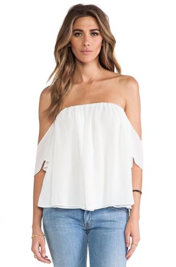 T-bags Losangeles Off The Shoulder Top In White