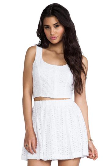 Lucca Couture Crop Top In White