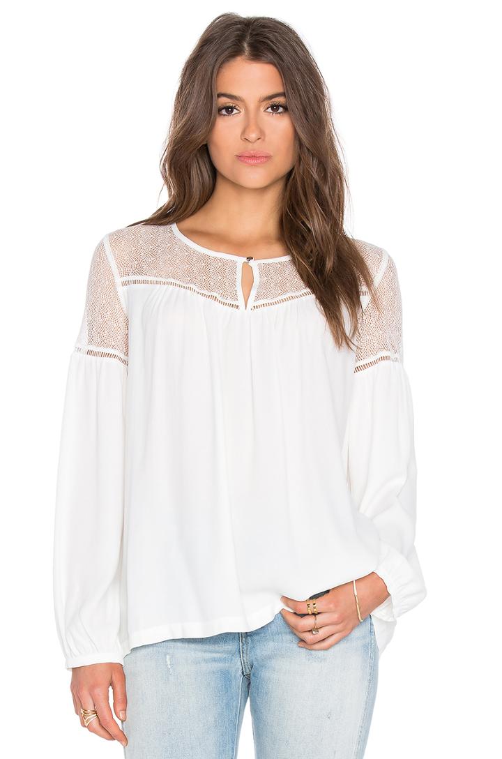 Sheer Yoke Blouse
