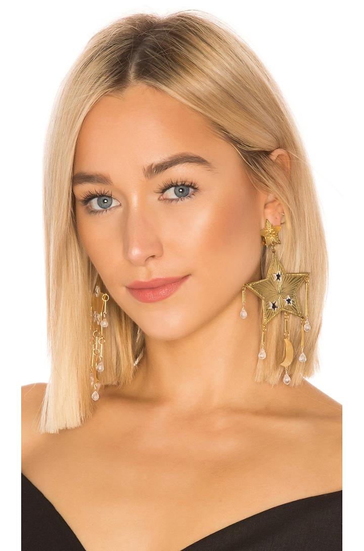 Estrella Fugaz Blanca Earrings