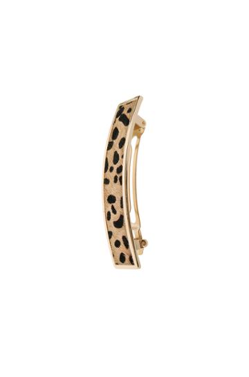 Hair Calf Inlay Rectangle Barrette
