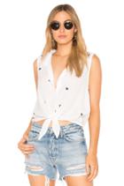 Sleeveless Tie Front Shirt