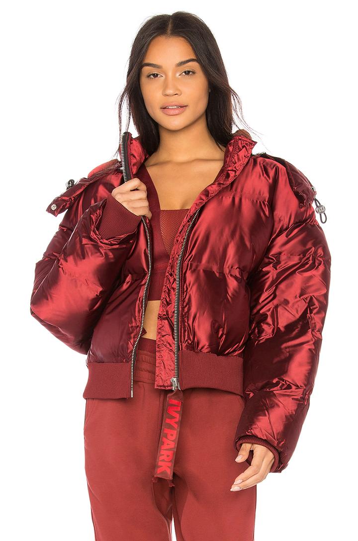 Cropped Shine Puffer