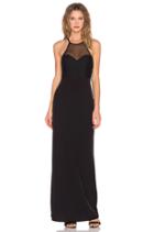 Racer Front Mesh Gown