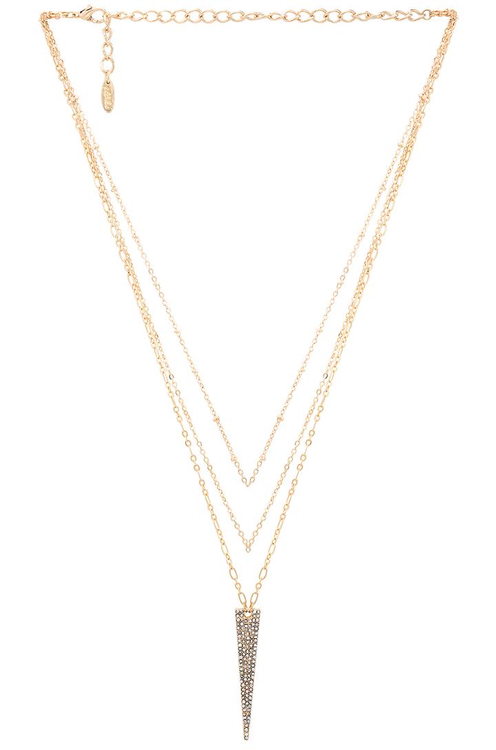 Long Triangle Layered Necklace