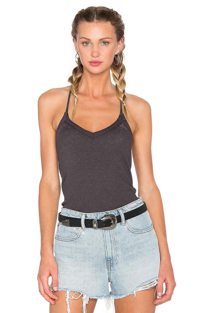 V Neck Rib Tank