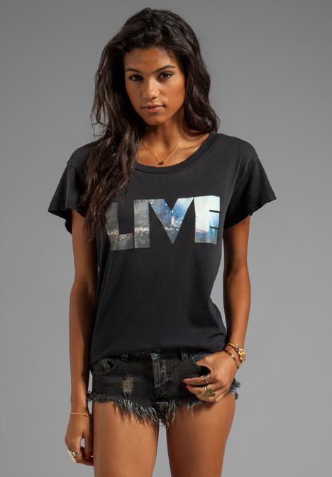 Current/elliott The Crew Neck Tee In Black