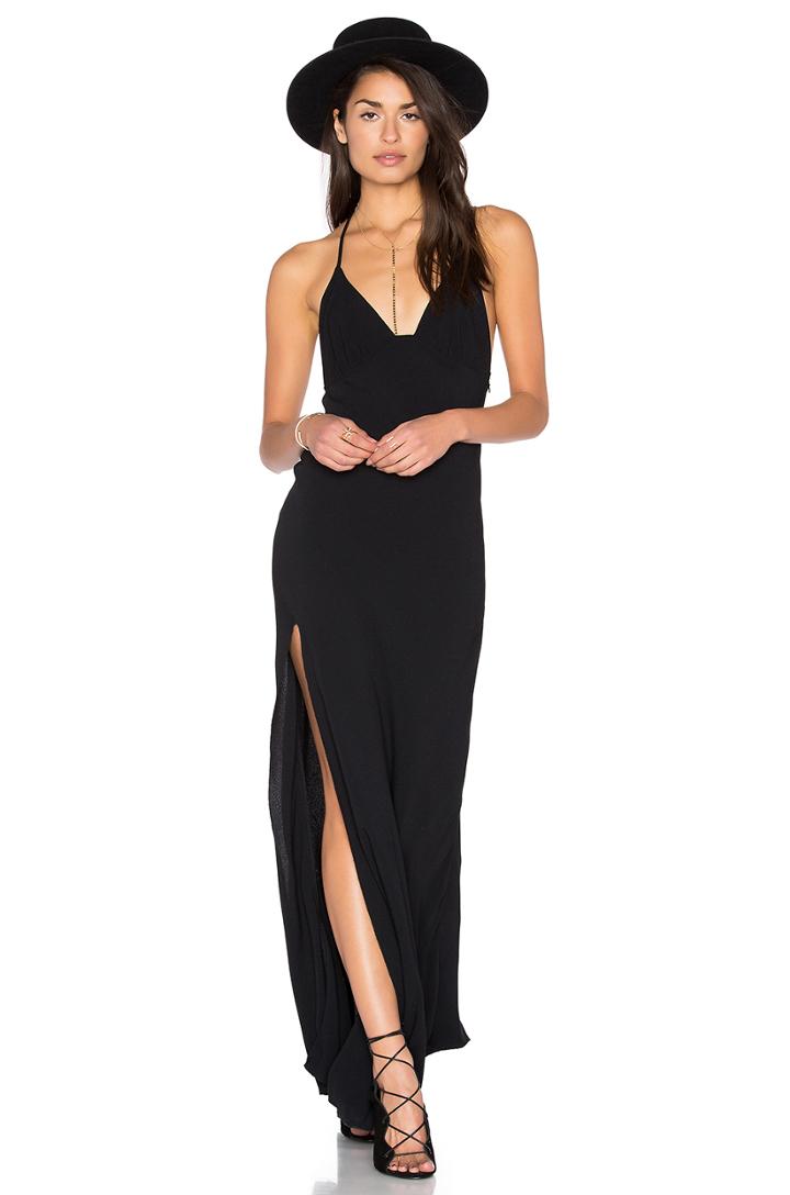 One Slit Halter Maxi