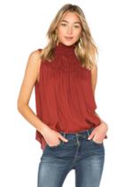Smocked Sleeveless Blouse