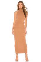 Ruched Turtleneck Midi Dress