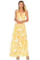 Tropical Leaves Maxi Dress