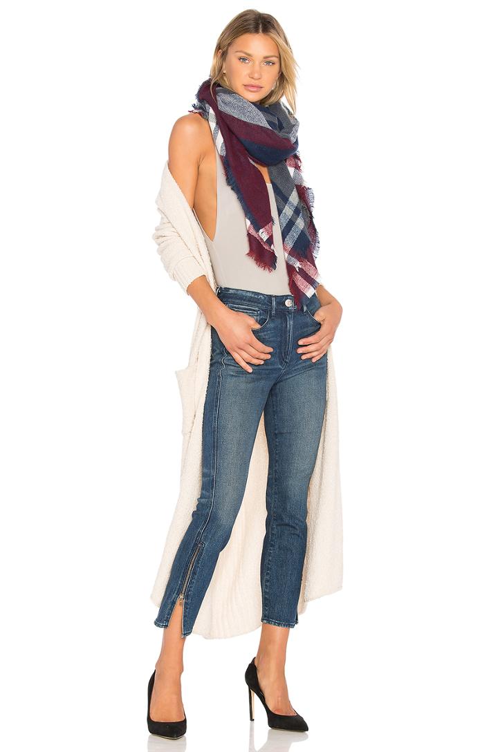 Stripe & Check Scarf