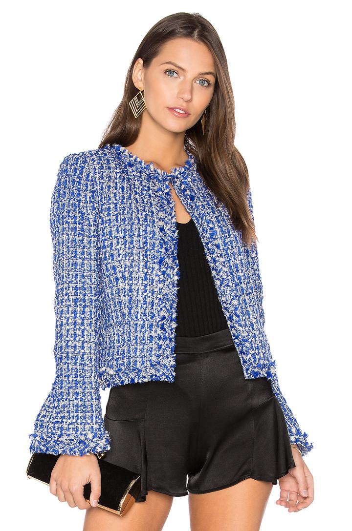 Nila Frayed Hem Box Jacket