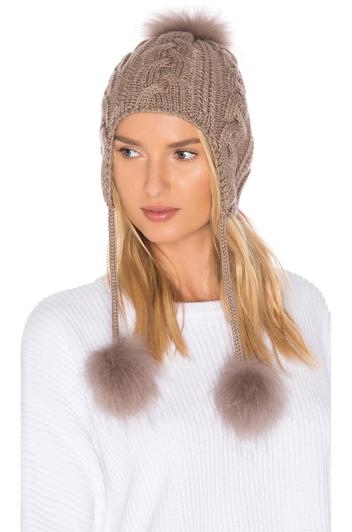 Mona Asiatic Raccoon Fur Beanie