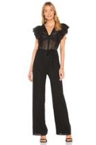 Pin Striped Ruffle Jumpsuit