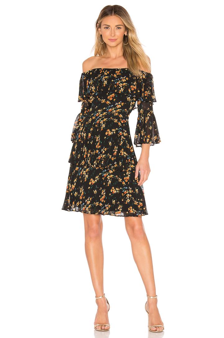 Ditsy Pleat Dress