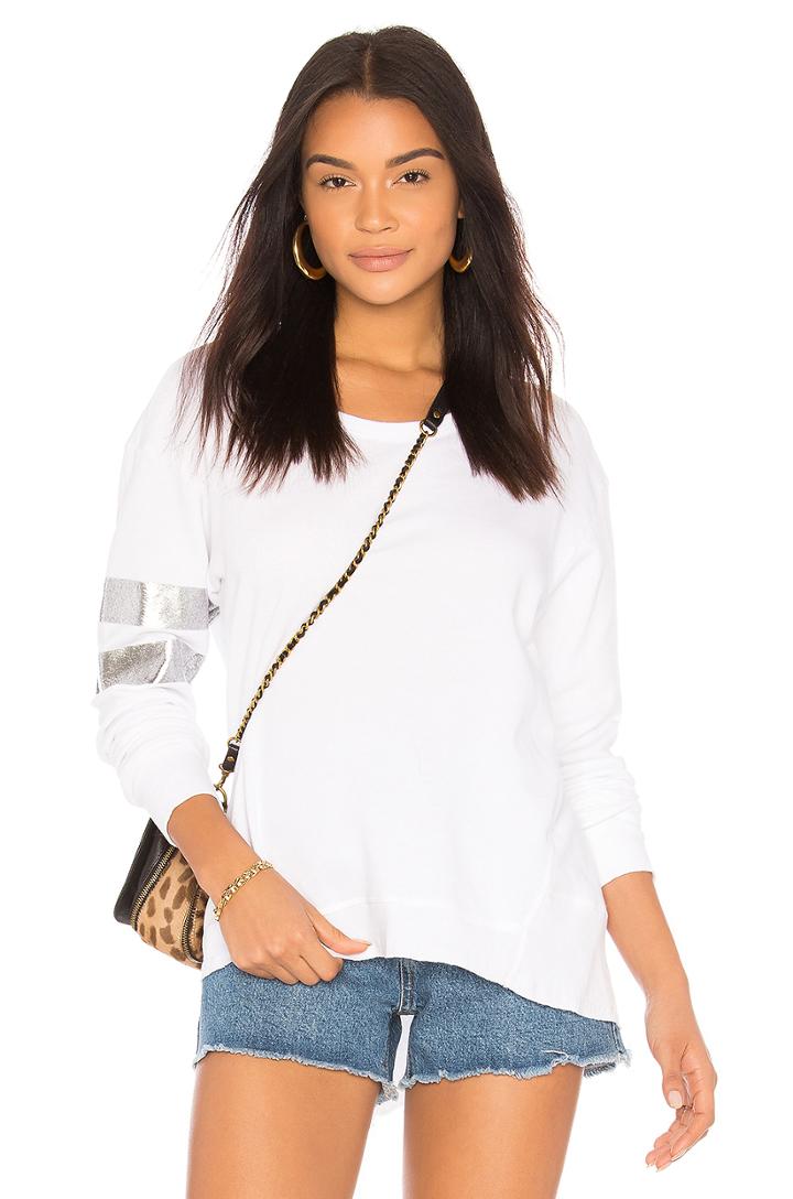 Silver Foil Big Backslant Sweatshirt