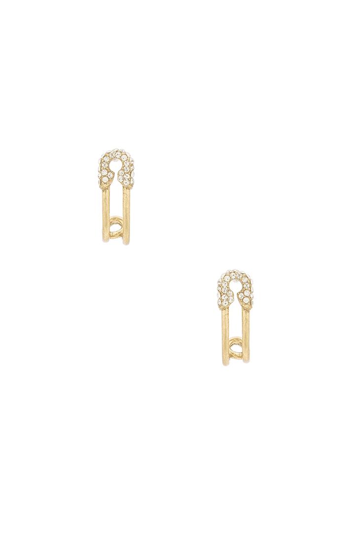 Strass Safety Pin Ear Hoop
