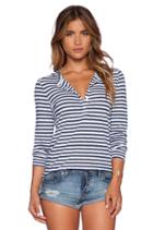 Stripe Henley Tee