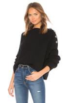X Revolve Button Shoulder Sweater