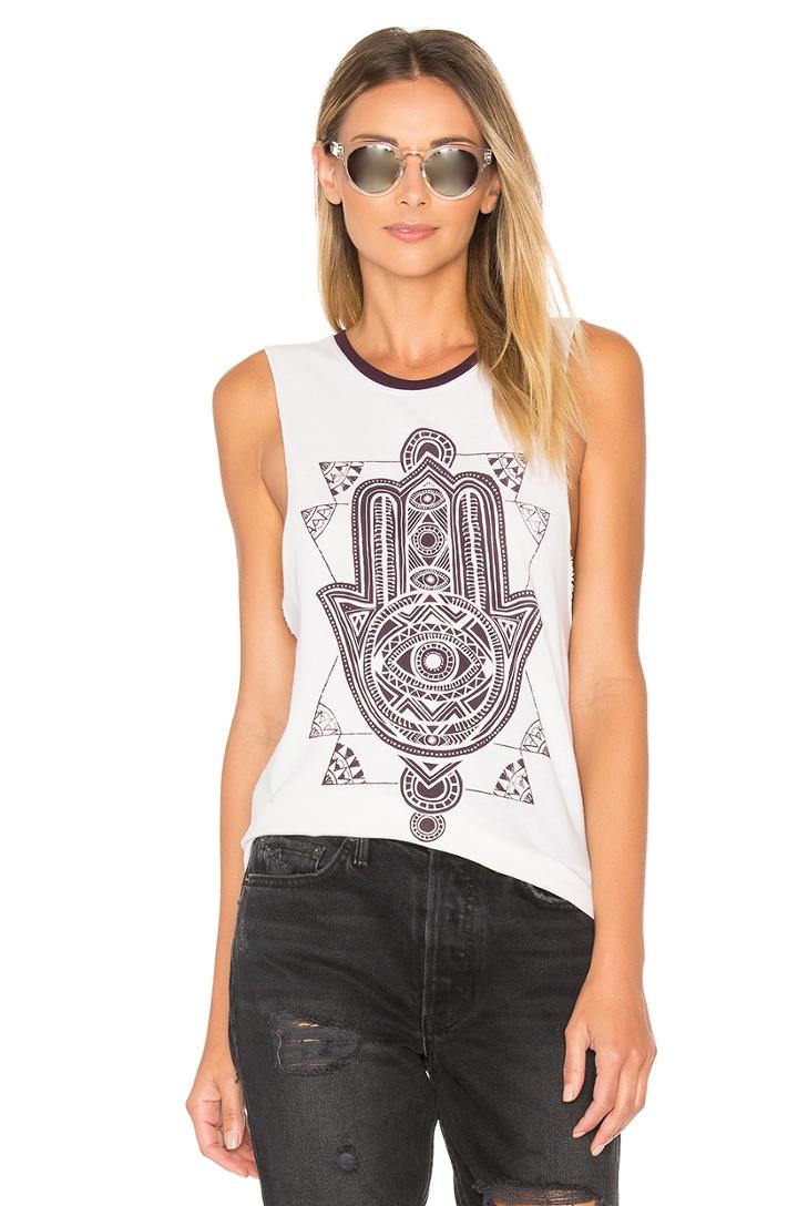 Stamp Hamsa Moon Rocker Tank
