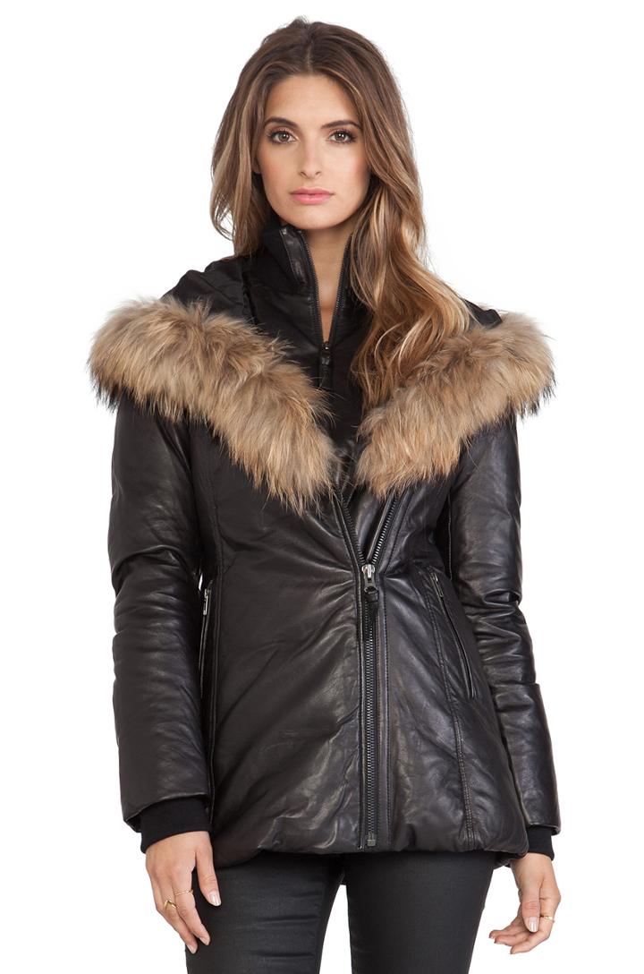 Ingrid Jacket With Natural Asiatic Raccoon Fur