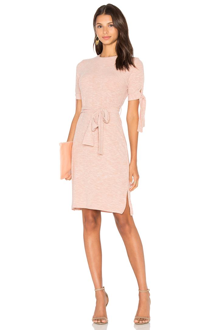 Rib Jersey Tie Detail Dress