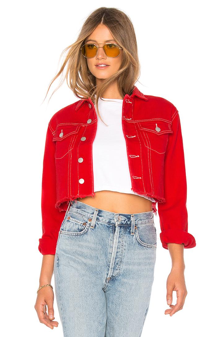 Ronnie Contrast Stitching Denim Jacket
