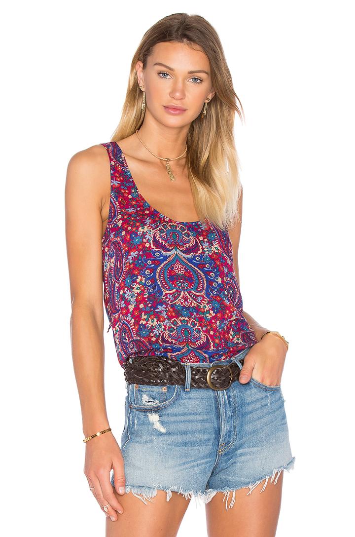 Kloe Paisley Back Lace Up Tank