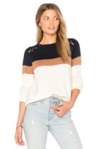 Stripe Shoulder Barbell Sweater