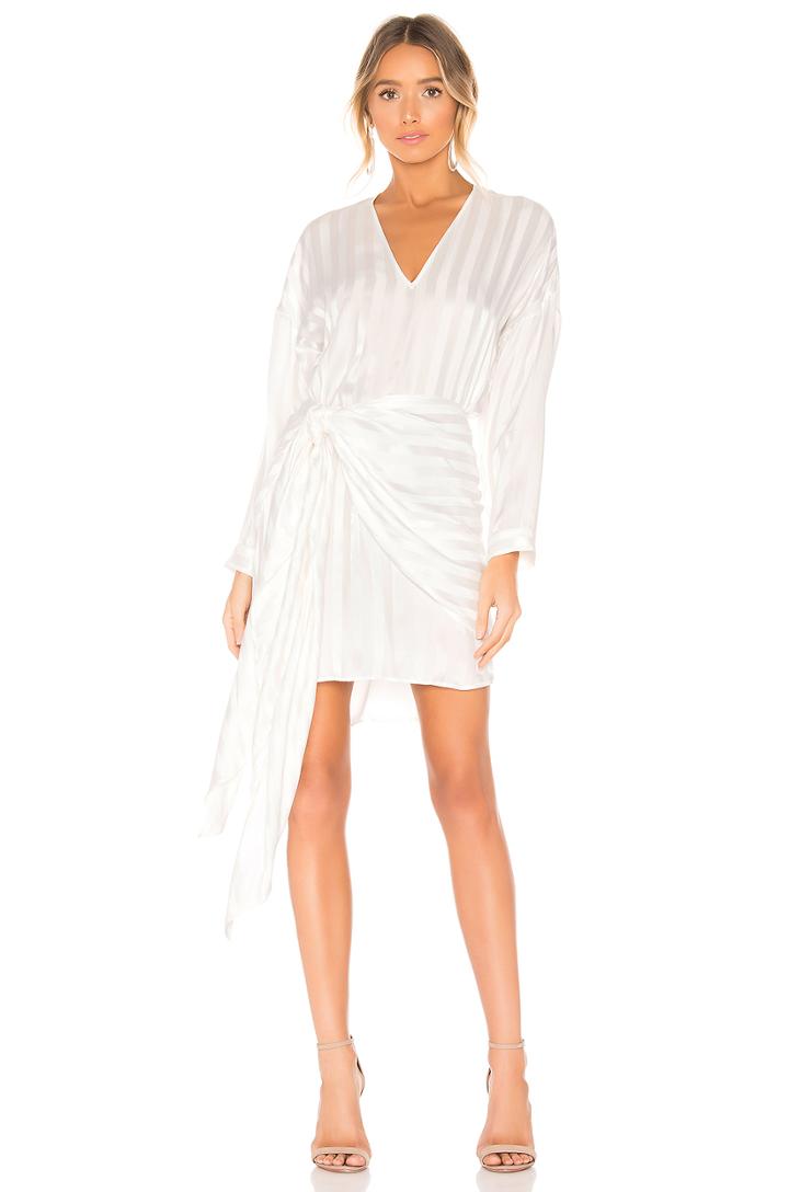Long Sleeve Mini Wrap Dress